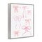 Stupell Industries Pink Watercolor Bows Framed Giclee, design by Kim Allen